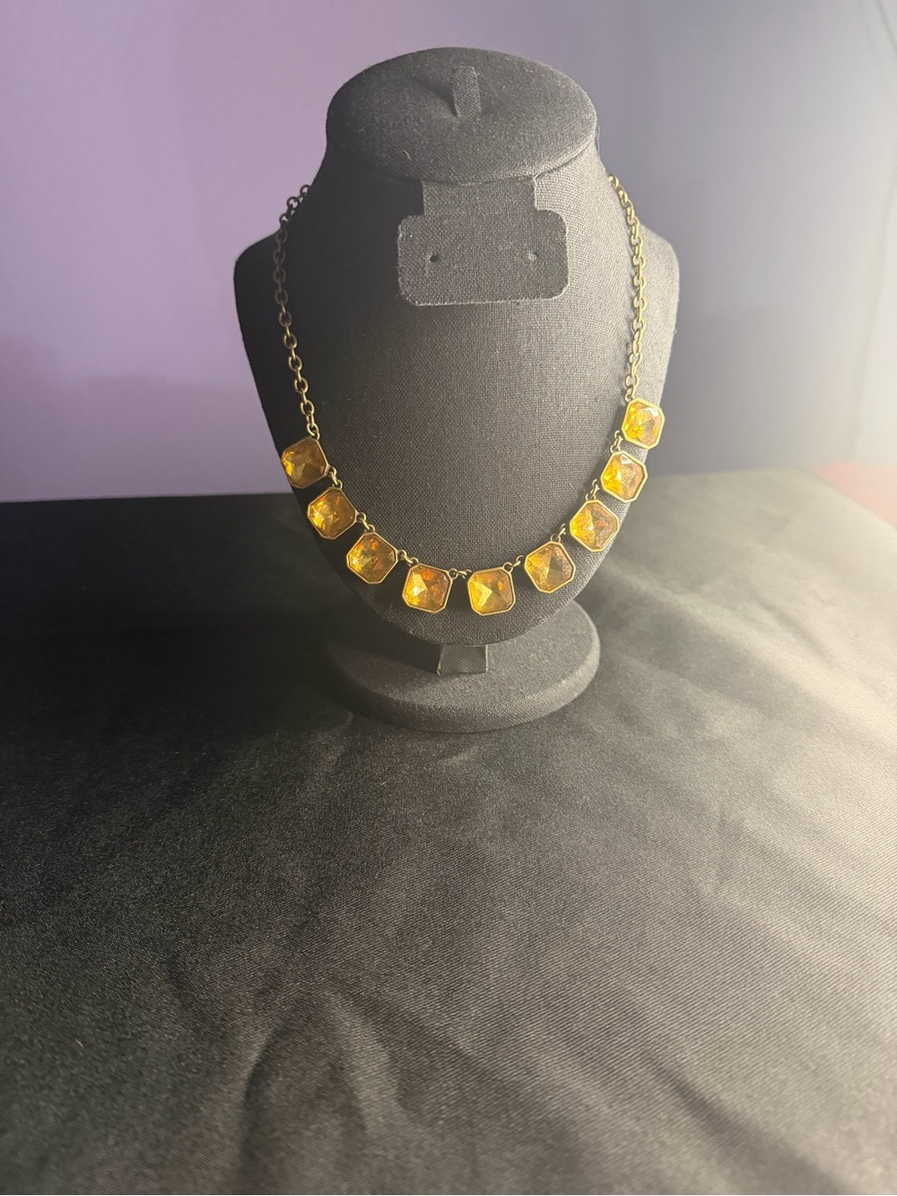 Chloe + Isabel Gold-Tone Necklace with Amber Faceted Stones